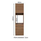 Torre Quente Madesa Stella 60 Cm 1 Porta 3 Gavetas - Rustic