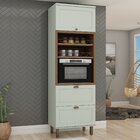 Torre Quente Microondas 2 Portas 1 Gaveta 2 Prateleiras Ilumi