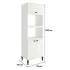 Torre Quente Para 2 Fornos 3 Portas Lótus Carraro Branco