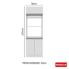 Torre Quente Para 2 Fornos Armário De Cozinha 2 Portas E 1 Su