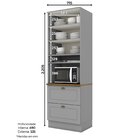 Torre Quente Para Forno 2 Gavetas 2 Portas Com Tampo American