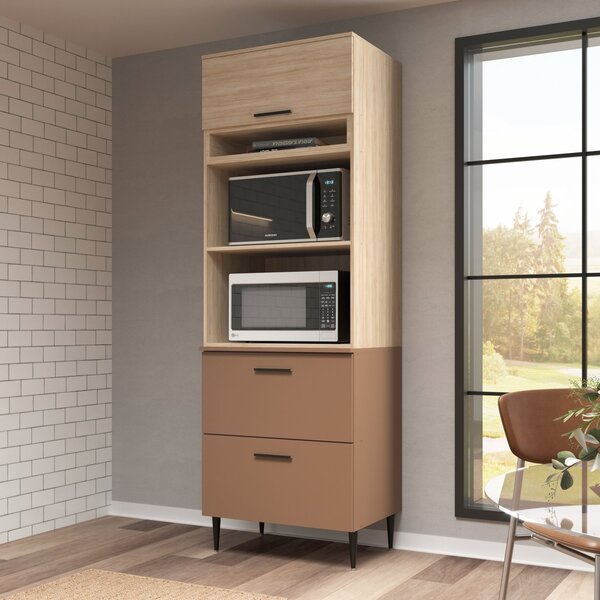 Torre Quente Para Forno 3 Portas 3 Nichos Barbara Aveiro Oak/