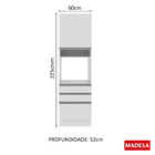 Torre Quente Para Fornos Armário De Cozinha 1 Porta E 3 Gavet