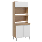 Torre Quente Sabrina 3 Portas 4 Prateleiras Avelã/branco - Mo