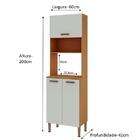 Torre Quente Simples 3 Portas Freijo/white Laca Brilho