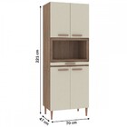 Torre Quente Style 4 Portas 1 Gaveta Manchester/champagne - F