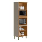 Torre Simples 4 Portas 2 Nichos Bochum Jequitiba Gris