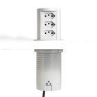 Torre Tomada Slim 3 Tomadas Elétricas 20a Nacional - Cinza