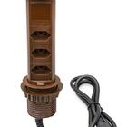 Torre Totem Retrátil Embutir 3 Tomada Elétrica 20a Cor Marrom