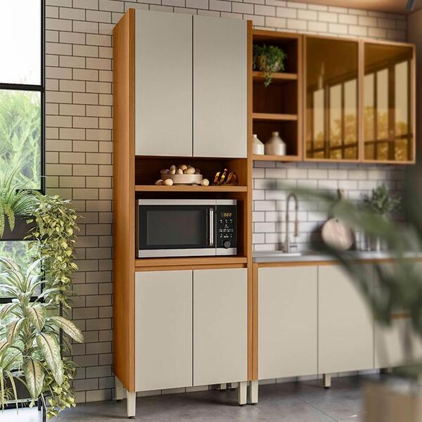 Torrre Quente 4 Portas Nature Off White Portinari Linea Brasil