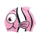 Touca Silicone Infantil Peixinho Impermeável Natação Piscina