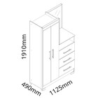 Toucador 2 Portas Viena Nogueira/off White - Gelius