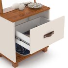 Toucador Com Espelho 1 Gaveta Nicho E 2 Ganchos Oranix Off Wh