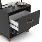 Toucador Com Espelho 1 Gaveta Nicho E 2 Ganchos Oranix Preto