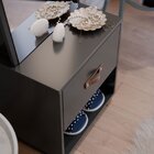 Toucador Com Espelho 1 Gaveta Nicho E 2 Ganchos Oranix Preto