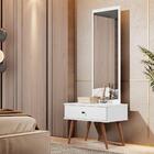 Toucador Com Gaveta E Espelho Viviany Branco