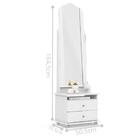 Toucador Espelho Gavetas Estiva Branco