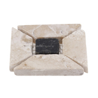 Tozeto Mármore Acetinado Trevo Nero Marquina 7x7cm Forti Marmi