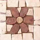 Tozetto Mosaico Fiore Rosso - 13x13cm
