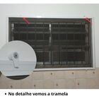 Tramela Tela Mosquiteiro Trava Removível Branca Kit 12 Pçs