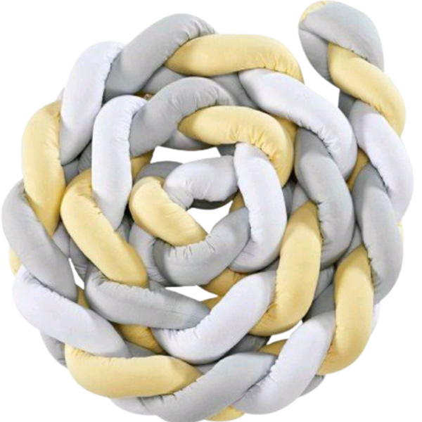 Trança Berço Cinza Branco Amarelo 4 M