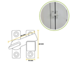 Tranqueta Trava Fecho Janela Portinhola Porta Branco C 30