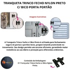 Tranqueta Trinco Fecho Nylon S/bico Preto Porta Portao