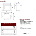 Transformador Comando 120va E-110/220/380 S-24vca 5a