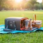 Transporte Fechado para Cachorro e Gato Único em Tecido Cinza Fábrica Pet