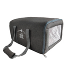 Transporte Fechado para Cachorro e Gato Único em Tecido Cinza Fábrica Pet