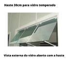 Trava Haste Janela Basculante Vidro Alvenaria Branca 20cm