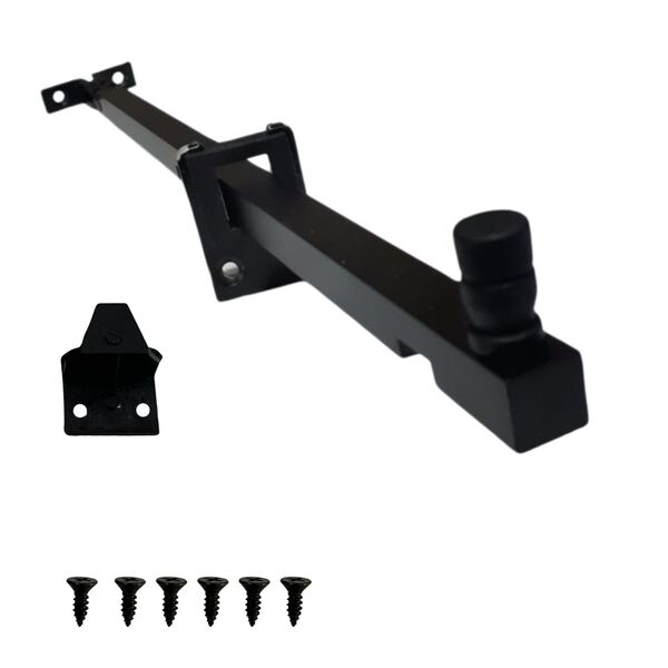 Trava Limitadora Janela Basculante Reforçada Preta Com 40cm