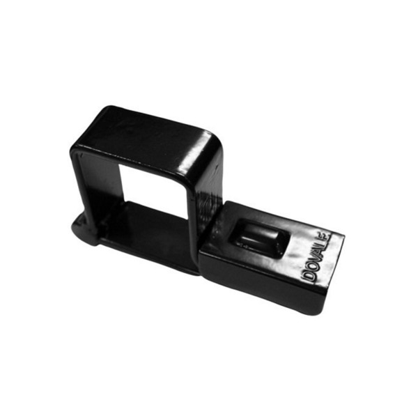 Trava Para Portão N.1 Com Porta Cadeado Preto 34mmx33mm Dovale