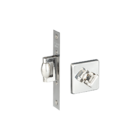 Trava Pivotante Inox Polida Roseta Quadrada Para Banheiro