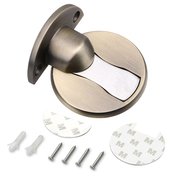 Trava Porta Fixador E Prendedor Invisível Ímã Magnético Bronze