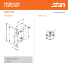 Trava Seg Tetra Stam Inox 1001 Distancia Broca 30mm