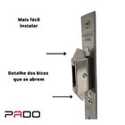 Trava Zamac De Correr Roseta Quadrada Cromada