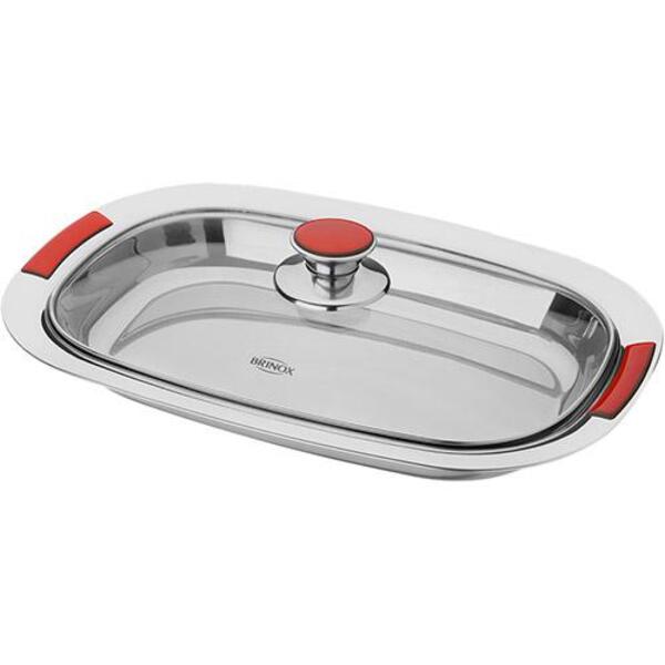 Travessa Com Tampa De Vidro Brinox Vintage