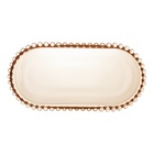 Travessa Cristal Oval Pearl Ambar 24x12x2cm Wolf 28408