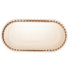 Travessa Cristal Oval Pearl Ambar 24x12x2cm Wolf 28408