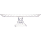 Travessa De Cristal Com Pé Lys 34cm X 17cm X 11cm - Wolff