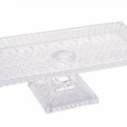 Travessa De Cristal Com Pé Lys 34cm X 17cm X 11cm - Wolff