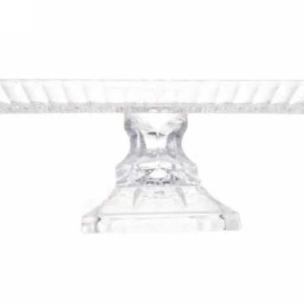 Travessa De Cristal Com Pé Lys 34cm X 17cm X 11cm - Wolff