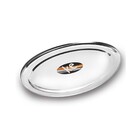 Travessa De Inox Oval Rasa 26cm Kehome