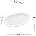 Travessa De Porcelana Branca 36,5x24x3cm Lyor New Bone Butte