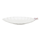 Travessa de Porcelana Branca Folha Borboletas 31x11,5cm Wolff