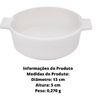 Travessa De Porcelana Redonda Refrataria 300ml 15cm