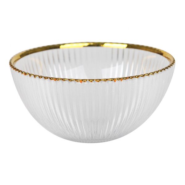 Travessa De Vidro Com Dourado 4 Pcs