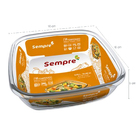Travessa De Vidro Quadrada 730ml Forma Assadeira Pequena Semp