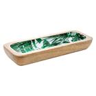 Travessa Em Madeira Leafage 29x11x5cm